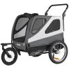 VEVOR Dog Bike Trailer, Supports up to 100 lbs, 2-in-1 Pet Stroller Cart Bicycle Carrier for Small & Large Dogs