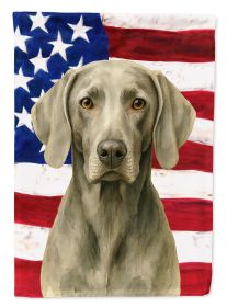 Weimaraner American Flag Garden Flag Mailbox Decorative Yard Banner Outside Patio Artwork for Flower Beds, Garden Size, Multicolor