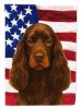 Chocolate Cocker Spaniel American Flag Garden Flag Mailbox Decorative Yard Banner Outside Patio Artwork for Flower Beds, Garden Size, Multicolor