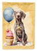 Weimaraner Happy Birthday Garden Flag Mailbox Flag Decorative Yard Flag Banner Outside Patio Artwork Yard Flower Beds, Garden Size, Multicolor