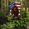Chocolate Cocker Spaniel American Flag Garden Flag Mailbox Decorative Yard Banner Outside Patio Artwork for Flower Beds, Garden Size, Multicolor