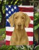 Silver Gray Weimaraner American Flag Garden Flag Mailbox Decorative Yard Banner Outside Patio Artwork for Flower Beds, Garden Size, Multicolor
