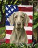 Weimaraner American Flag Garden Flag Mailbox Decorative Yard Banner Outside Patio Artwork for Flower Beds, Garden Size, Multicolor