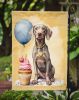 Weimaraner Happy Birthday Garden Flag Mailbox Flag Decorative Yard Flag Banner Outside Patio Artwork Yard Flower Beds, Garden Size, Multicolor