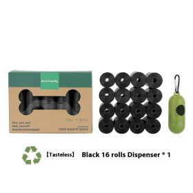 EPI Environmentally Friendly Degradable Pet Garbage Bag (Option: Black 16 1 Roll Boxedset-Tasteless)
