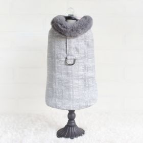 Gia Dog Coat (Color: Silver, size: SM)