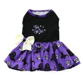 Halloween Dog Harness Dress (Color: Too Cute to Spook, size: X-Small)
