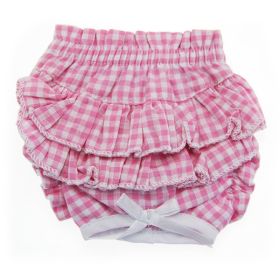 Ruffled Pink Gingham Dog Panties (size: X-Small)